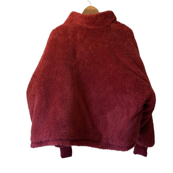 American Eagle Womens XL Reversible Floral Puffer‎ Jacket With Sherpa Lining - Picture 7 of 9